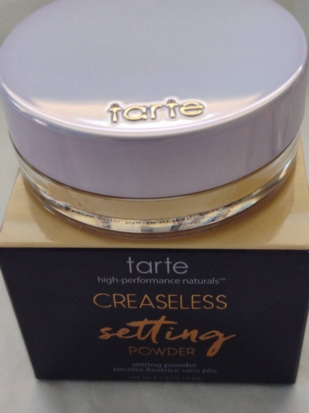 tarte Travel Size 'Yellow' Creaseless Undereye Loose Setting Powder-NWT-0.12 Oz.